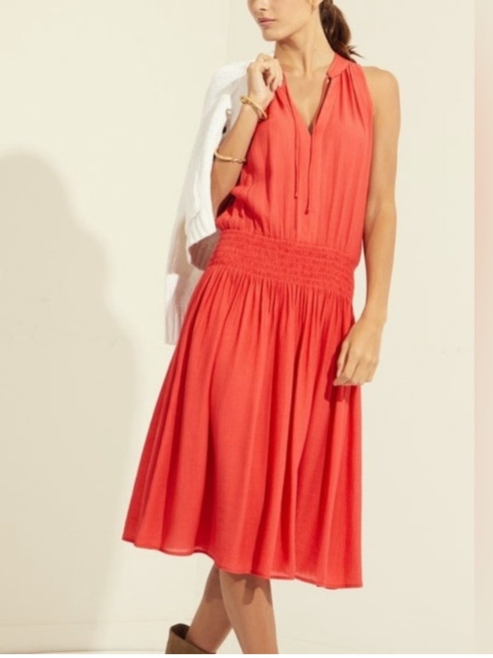 Brochu Walker Francine Midi Dress XS Sleeveless